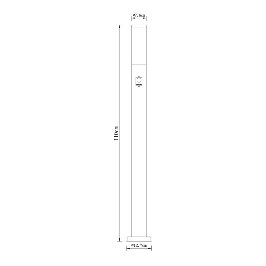 Globo - Lauko šviestuvas su jutikliu 1xE27/60W/230V 110 cm IP44
