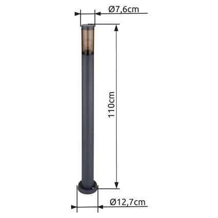 Globo - Lauko šviestuvas 1xE27/23W/230V 110 cm IP44