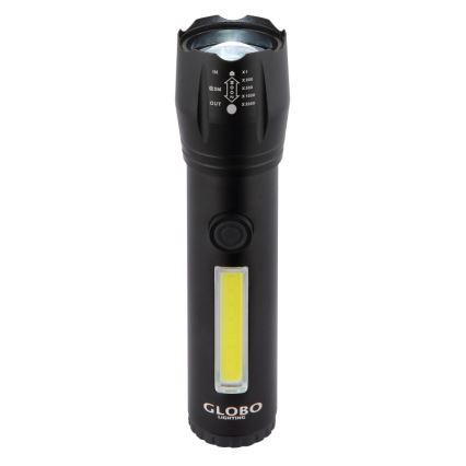 Globo - LED pakraunamas žibintuvėlis LED/3W/5V + COB/3W 5500K 1200 mAh