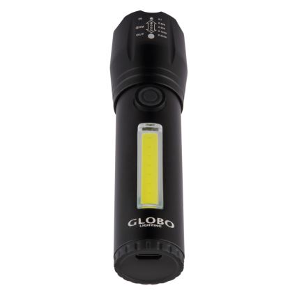 Globo - LED pakraunamas žibintuvėlis LED/3W/5V + COB/3W 5500K 1200 mAh