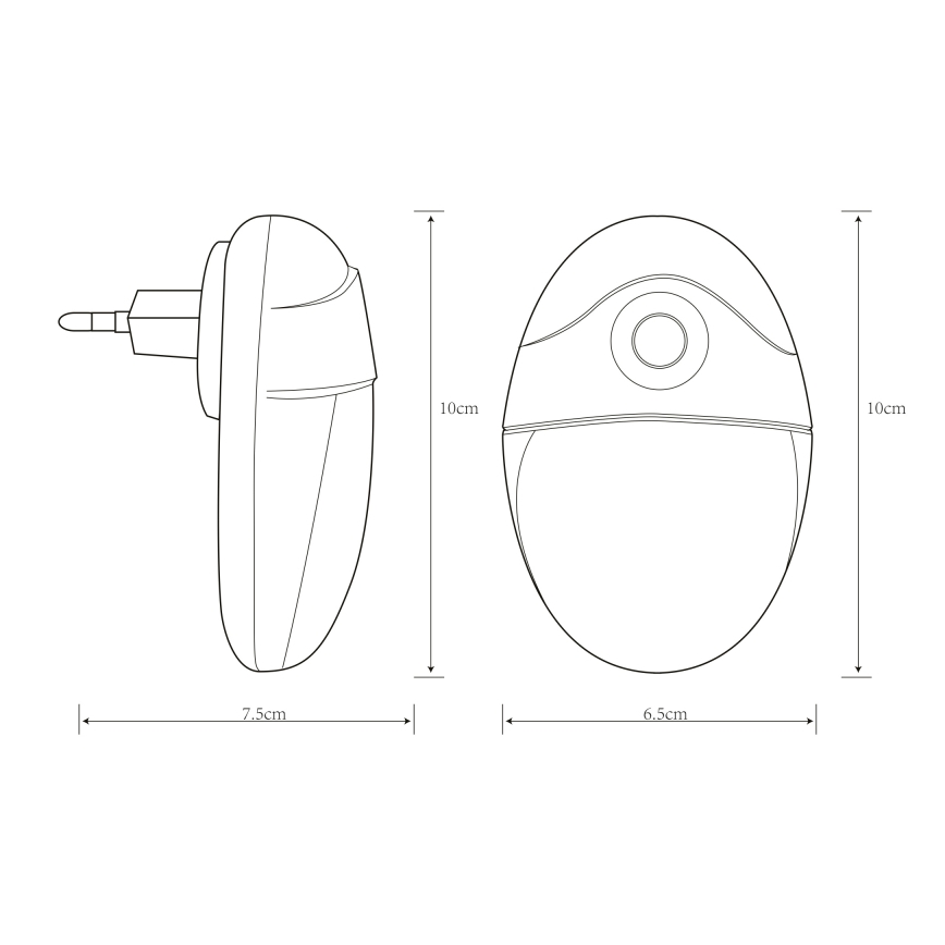 Globo - LED Lizdo orientacinė lemputė su jutikliu 4xLED/0,6W/230V 6500K