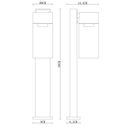 Globo - Lauko šviestuvas 1xE27/40W/230V 50 cm IP44