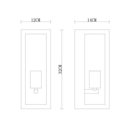 Globo - Lauko sieninis šviestuvas 1xE27/60W/230V IP44