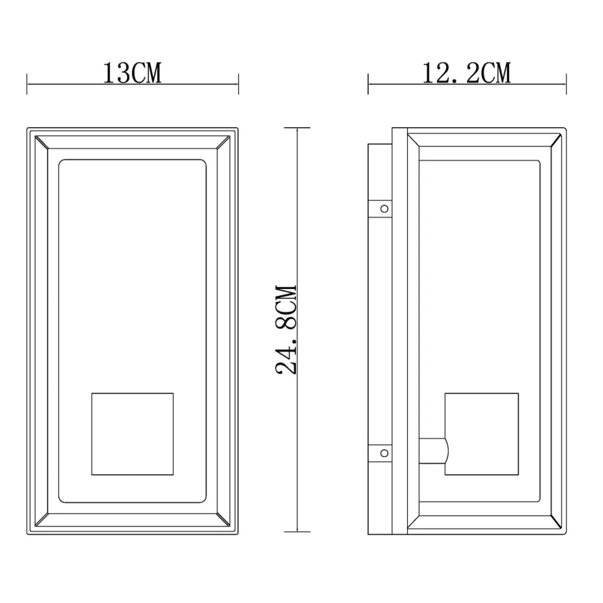 Globo - Lauko sieninis šviestuvas 1xE27/60W/230V IP44 juoda