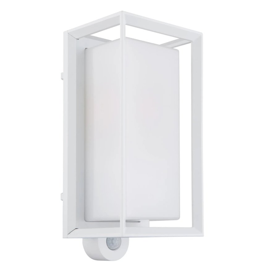 Globo - Lauko sieninis šviestuvas su jutikliu 1xE27/60W/230V IP44 balta