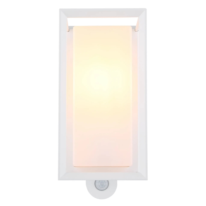 Globo - Lauko sieninis šviestuvas su jutikliu 1xE27/60W/230V IP44 balta