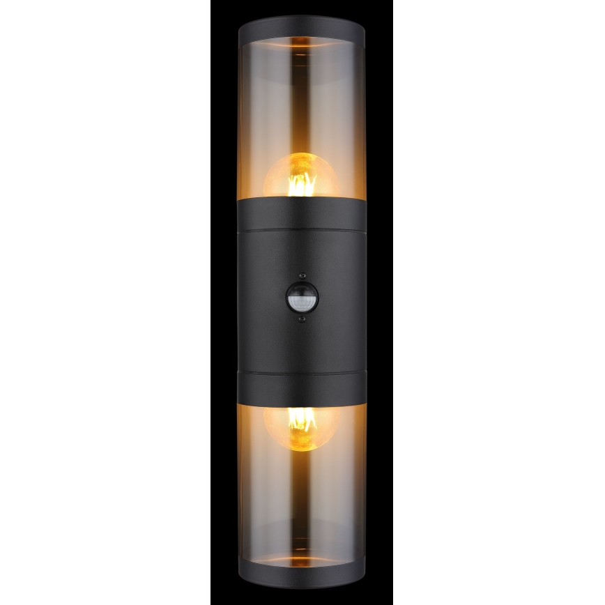 Globo Sieninis šviestuvas su jutikliu 2xE27/40W/230V IP44
