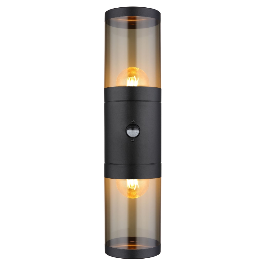 Globo Sieninis šviestuvas su jutikliu 2xE27/40W/230V IP44