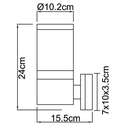 Globo - Lauko sieninis šviestuvas 1xE27/60W/230V IP44