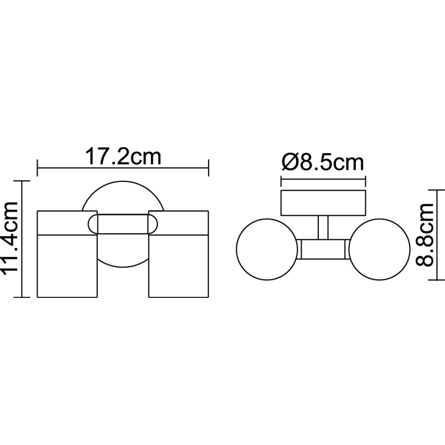 Globo 3207-2L - LED lauko šviestuvas STYLE 2xGU10/5W/230V IP44