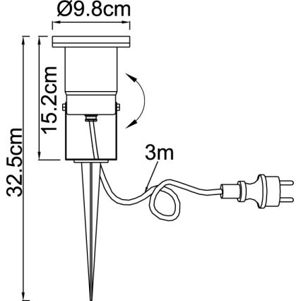 Globo - Lauko lempa 1xGU10/35W/230V IP65