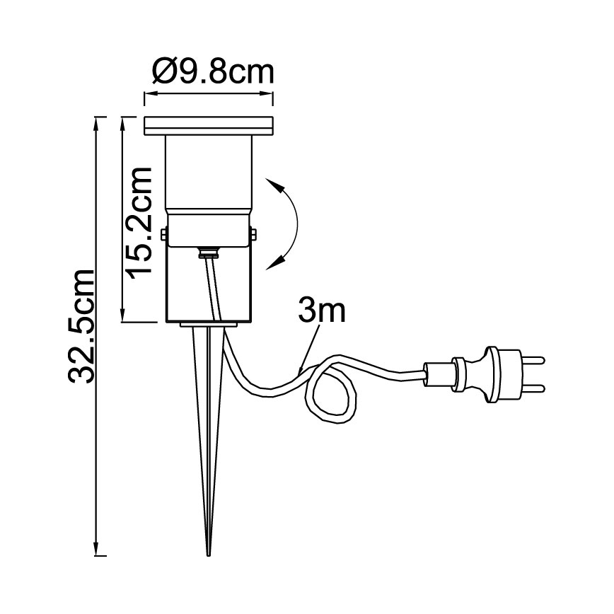 Globo - Lauko lempa 1xGU10/35W/230V IP65