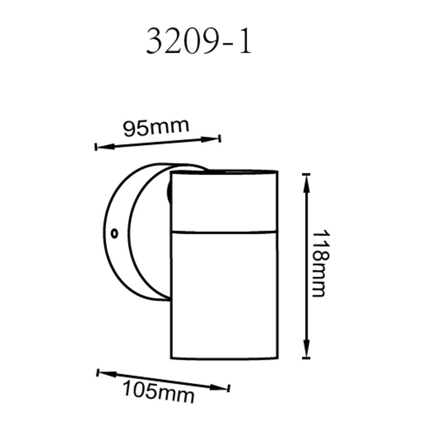 Globo - Sieninis akcentinis šviestuvas 1xGU10/35W/230V