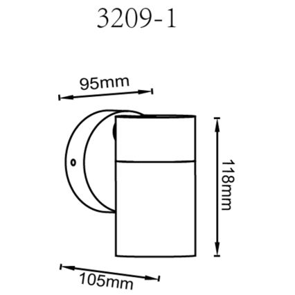 Globo - Sieninis akcentinis šviestuvas 1xGU10/35W/230V