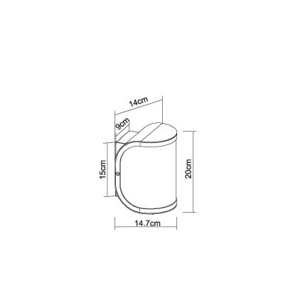 Globo - Lauko sieninis šviestuvas 1xE27/60W/230V IP44