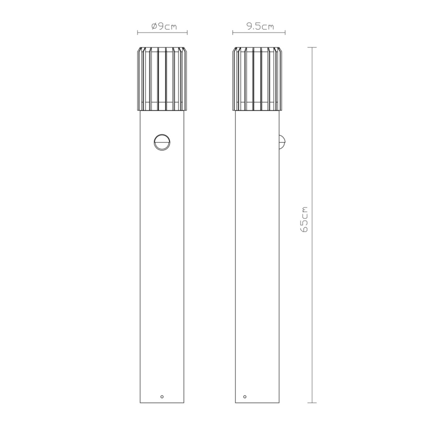 Globo - Lauko šviestuvas su jutikliu 1xE27/15W/230V IP54 65 cm
