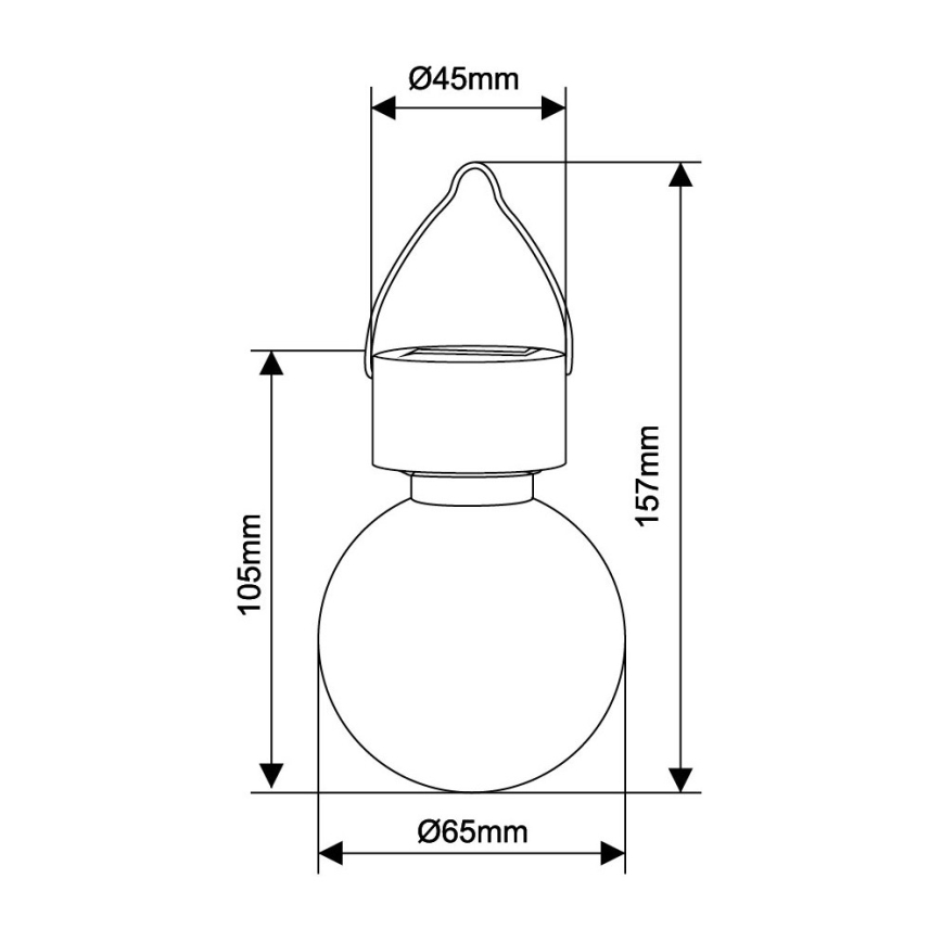 Globo 33056 - Saulės energija įkraunamas šviestuvas 1xLED/0,06W/3,2V IP44 400 mAh