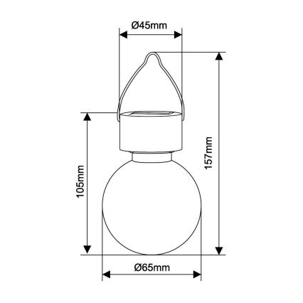 Globo - LED apšvietimas, įkraunamas saulės energija LED/0,05W/1,2V IP44