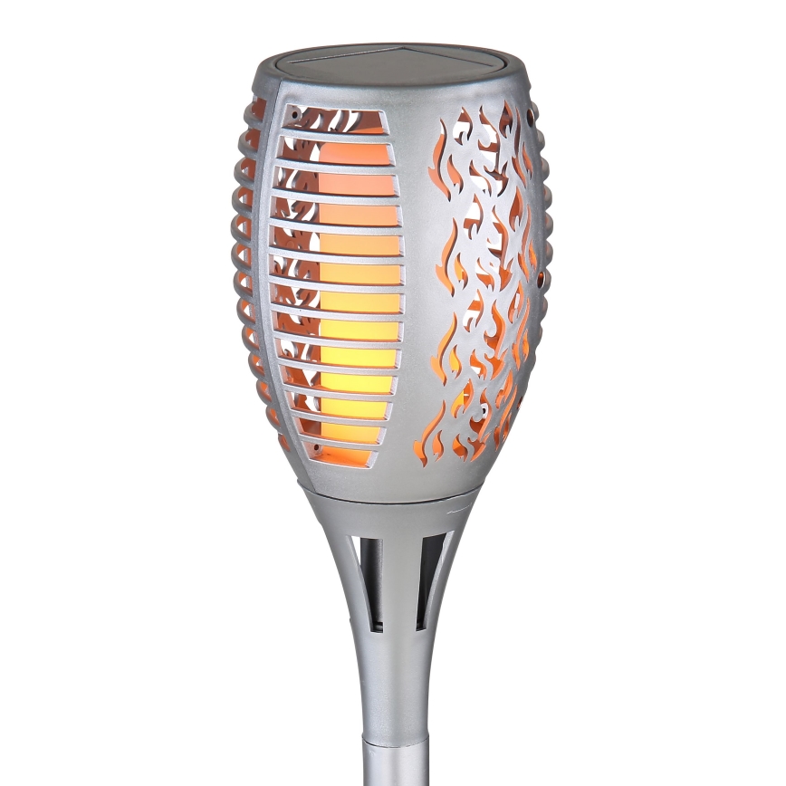 Globo - LED apšvietimas, įkraunamas saulės energija LED/3,6W/3V 1800K IP44 blizgus chromas