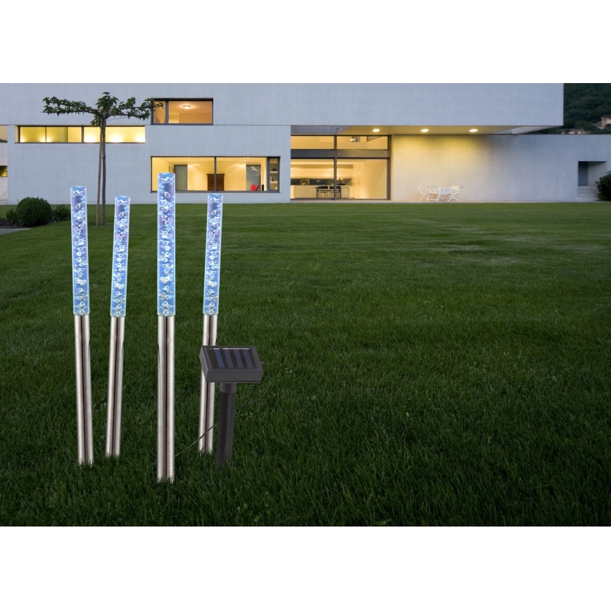 Globo - KOMPLEKTAS 4x LED apšvietimas, įkraunamas saulės energija 4xLED/0,07W IP44