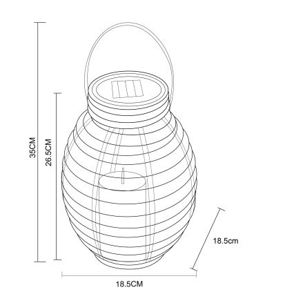 Globo - LED Saulės energijos šviestuvas LED/0,06W/3,2V IP44 rotango