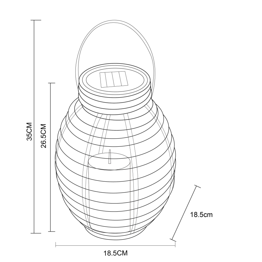Globo - LED Saulės energijos šviestuvas LED/0,06W/3,2V IP44 rotango