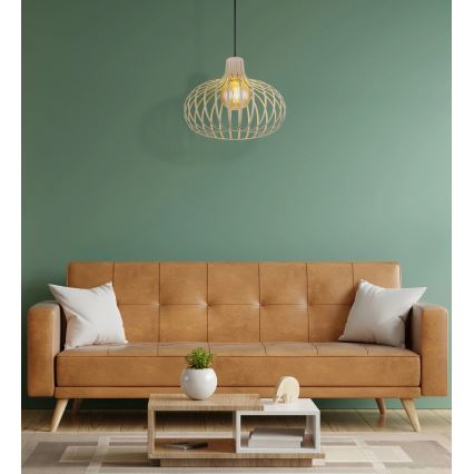Globo - pakabinamas šviestuvas su laidu 1xE27/40W/230V smėlio spalvos