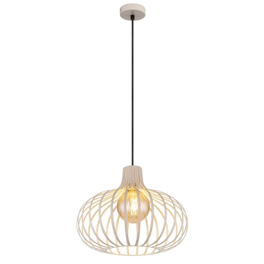 Globo - pakabinamas šviestuvas su laidu 1xE27/40W/230V smėlio spalvos