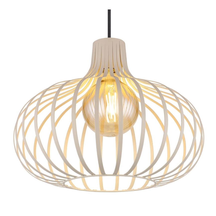 Globo - pakabinamas šviestuvas su laidu 1xE27/40W/230V smėlio spalvos