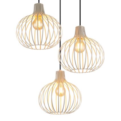 Globo - Pakabinamas šviestuvas ant laido 3xE27/40W/230V smėlio spalvos