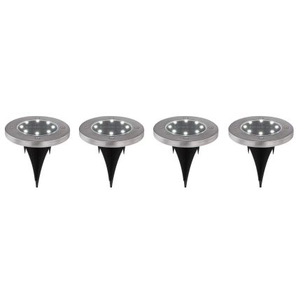 Globo - KOMPLEKTAS 4x LED apšvietimas, įkraunamas saulės energija LED/0,1W/3V IP44 300 mAh