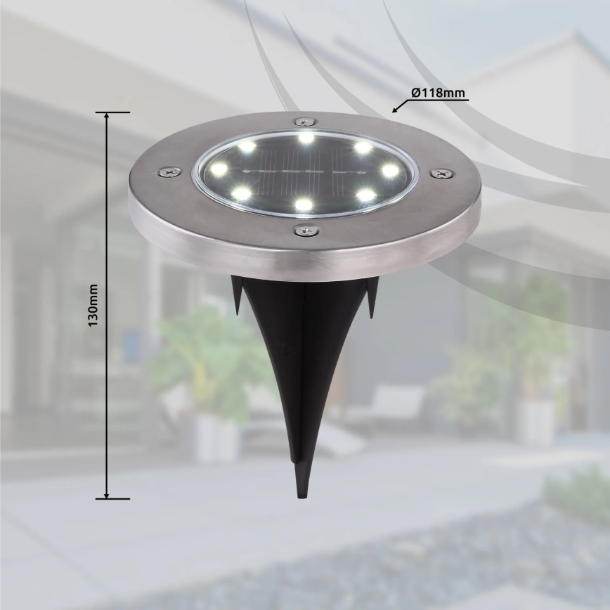Globo - KOMPLEKTAS 4x LED apšvietimas, įkraunamas saulės energija LED/0,1W/3V IP44 300 mAh