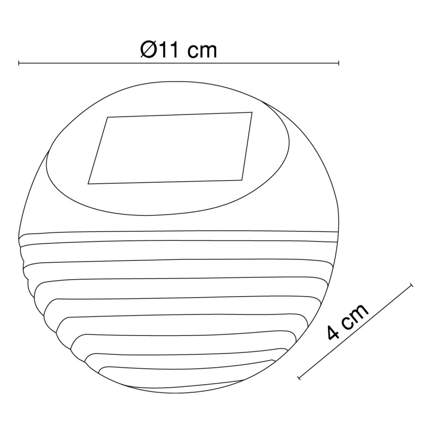 Globo - LED sieninis šviestuvas, įkraunamas saulės energija 2xLED/0,06W/1,2V IP44 200 mAh