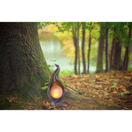 Globo - LED apšvietimas, įkraunamas saulės energija LED/2,16W/3V 3000K IP44 sidabras