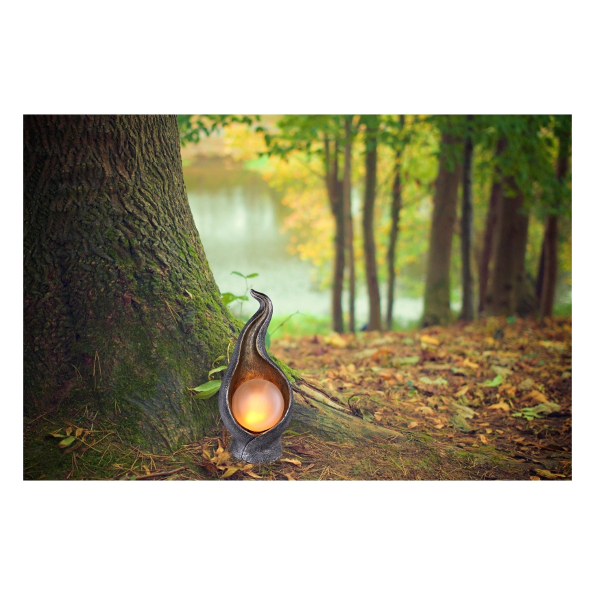 Globo - LED apšvietimas, įkraunamas saulės energija LED/2,16W/3V 3000K IP44 sidabras