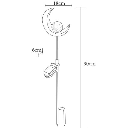 Globo - LED Saulės energijos šviestuvas LED/0,02W/3V 600mAh IP44 bronzos