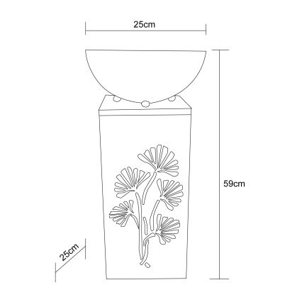 Globo - LED saulės šviestuvas su gėlių vazonu LED/3V IP44 300 mAh