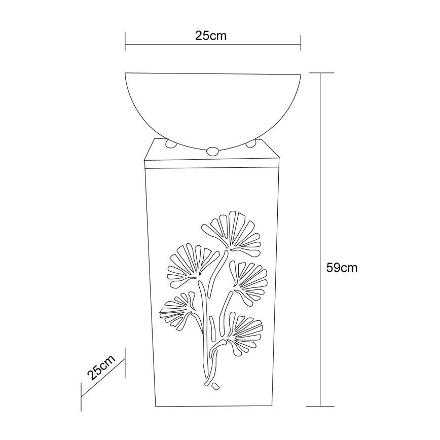 Globo - LED saulės šviestuvas su gėlių vazonu LED/3V IP44 300 mAh