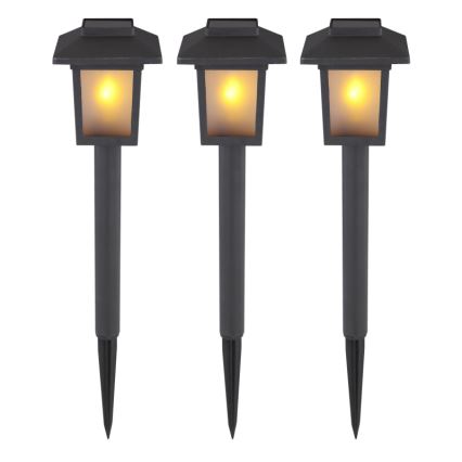 Globo - KOMPLEKTAS 3x LED šviestuvas, įkraunamas saulės energija 3xLED/1,2V IP44 200 mAh