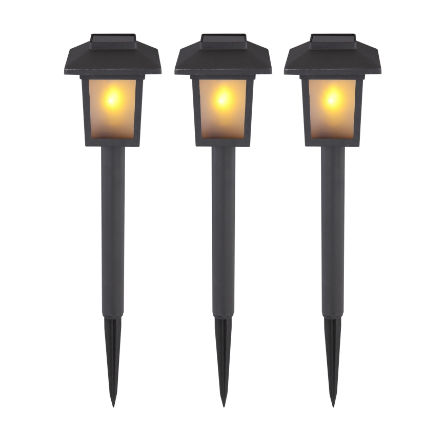 Globo - KOMPLEKTAS 3x LED šviestuvas, įkraunamas saulės energija 3xLED/1,2V IP44 200 mAh