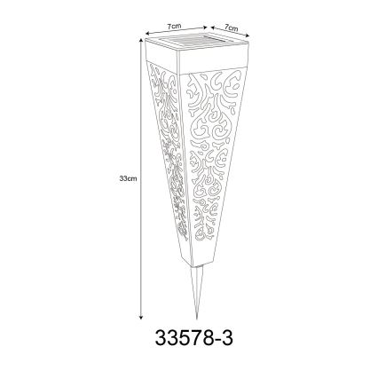 Globo - KOMPLEKTAS 3x LED šviestuvas, įkraunamas saulės energija LED/0,1W/3V IP44