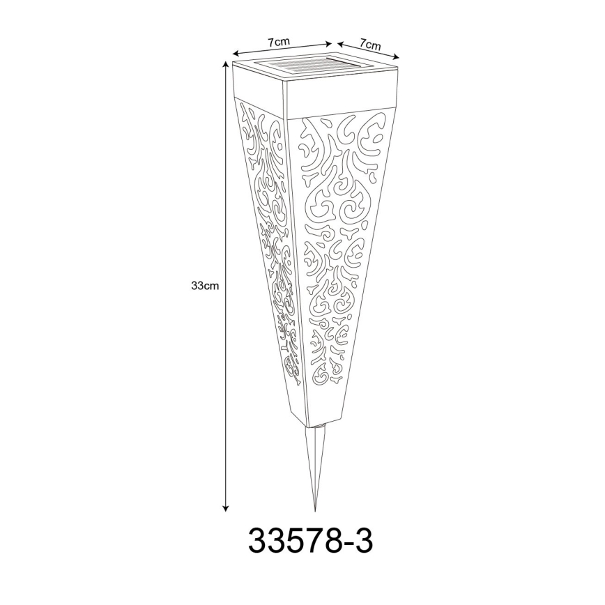 Globo - KOMPLEKTAS 3x LED šviestuvas, įkraunamas saulės energija LED/0,1W/3V IP44