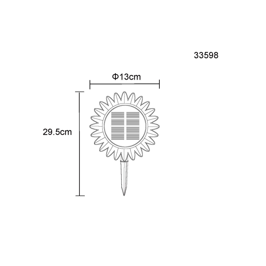 Globo - LED apšvietimas, įkraunamas saulės energija LED/0,06W/3V slunečnice IP44 800 mAh