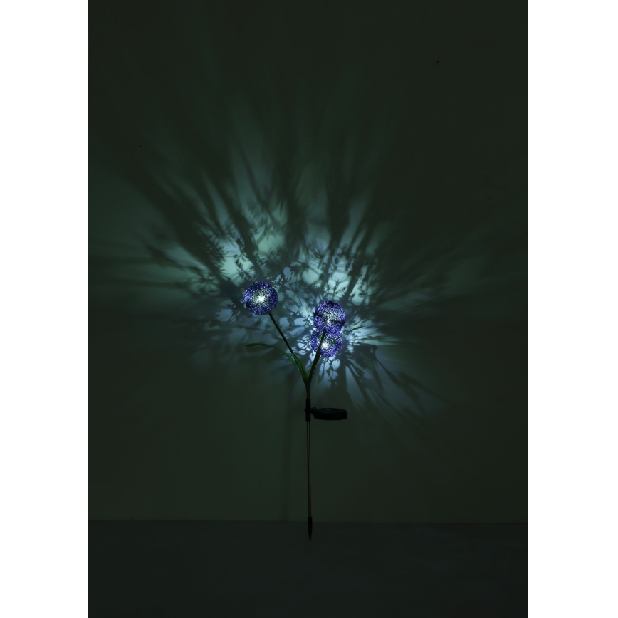 Globo - LED apšvietimas, įkraunamas saulės energija 3xLED/0,06W/3V 5000K IP44 violetinė