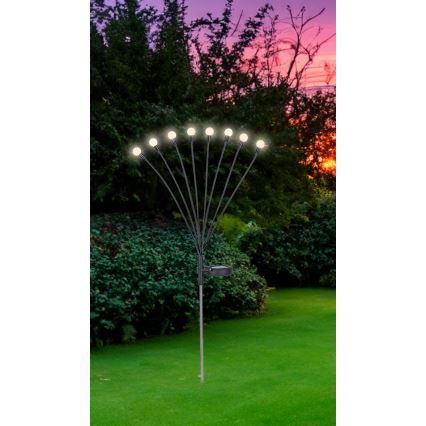 Globo - LED apšvietimas, įkraunamas saulės energija 8xLED/0,06W/3,2V 3000K IP44