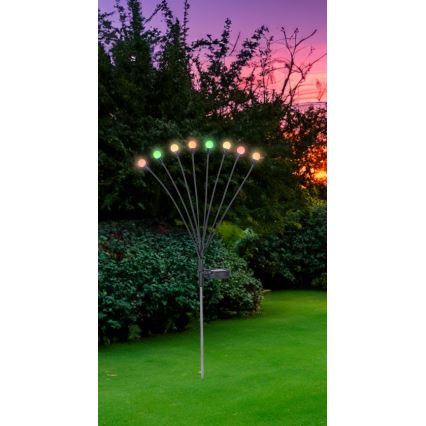 Globo - LED RGB šviestuvas, įkraunamas saulės energija 8xLED/0,06W/3,2V IP44