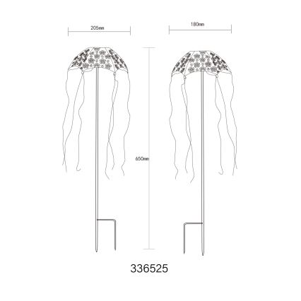 Globo - LED saulės šviestuvas LED/3V IP44 300 mAh skėtis