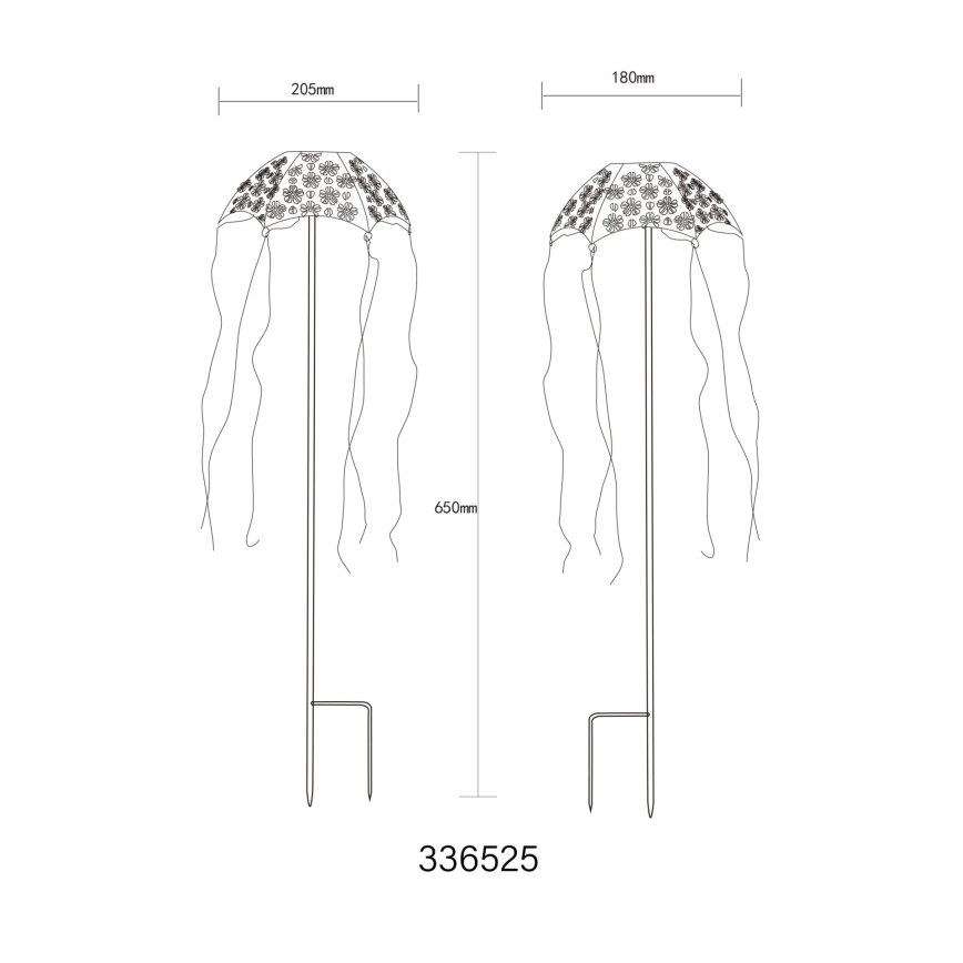 Globo - LED saulės šviestuvas LED/3V IP44 300 mAh skėtis