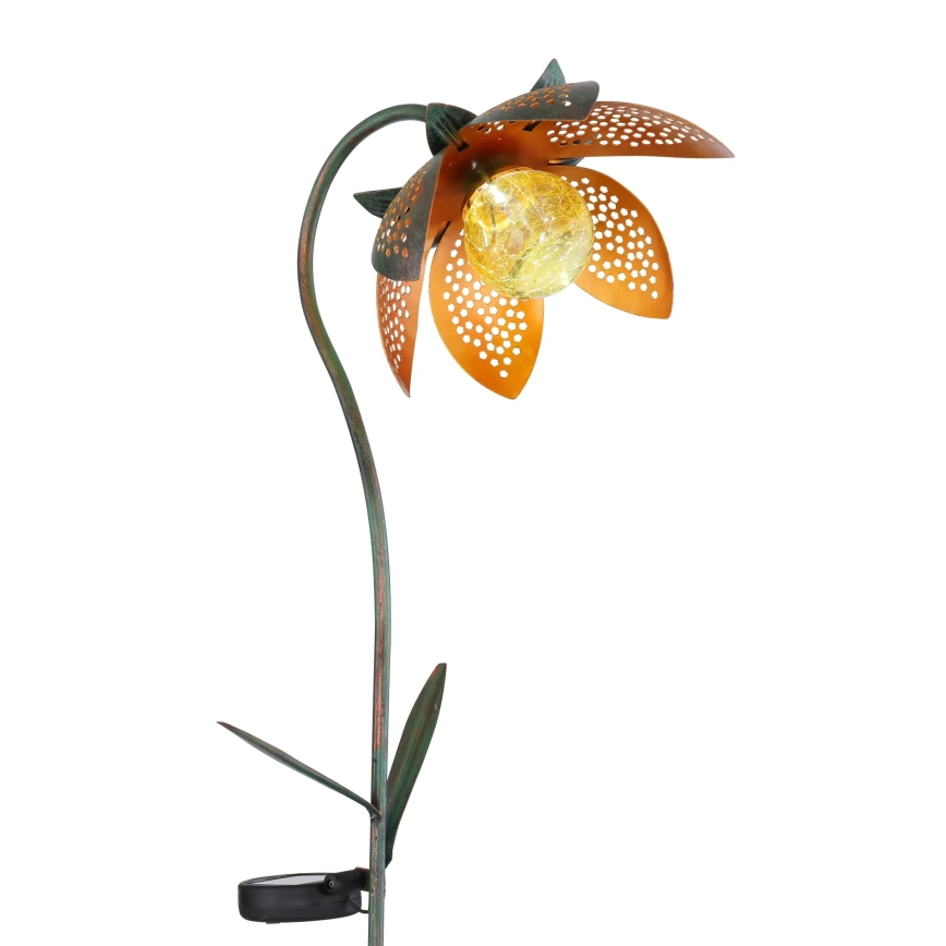 Globo - LED saulės šviestuvas, 3,2 V, IP44, 200 mAh, gėlės formos