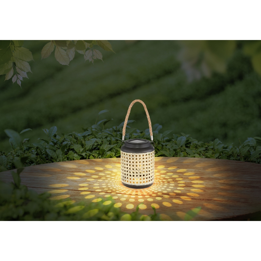 Globo - LED apšvietimas, įkraunamas saulės energija LED/0,06W/3V 3000K IP44 bambukas